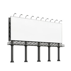 Obraz premium Blank billboard advertisement board isolated on transparent background