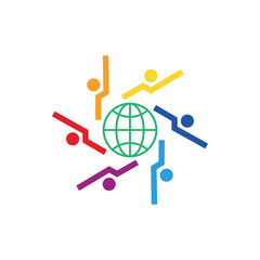 global community logo icon vector illustration