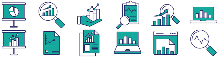 Corporate Analytics and Data Statistics Vector Collection