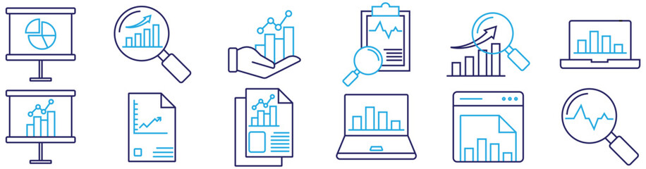 Business Dashboard and Investment Analysis Icons