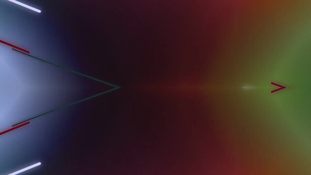 Abstract Neon Arrows Moving Forward and Backward Symbolizing Progress and Regression