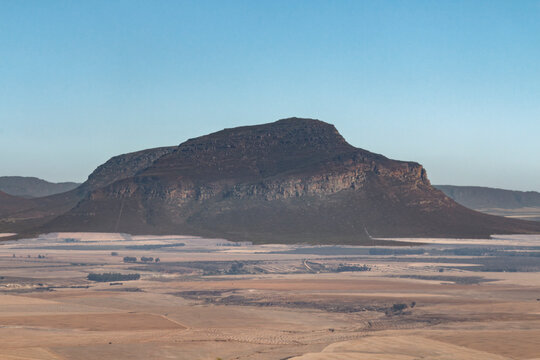 South Africa - Koringberg - Koringberg koppie - Flat topped hill above wheat fields