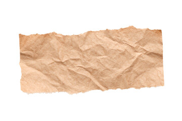 crumpled paper on white background