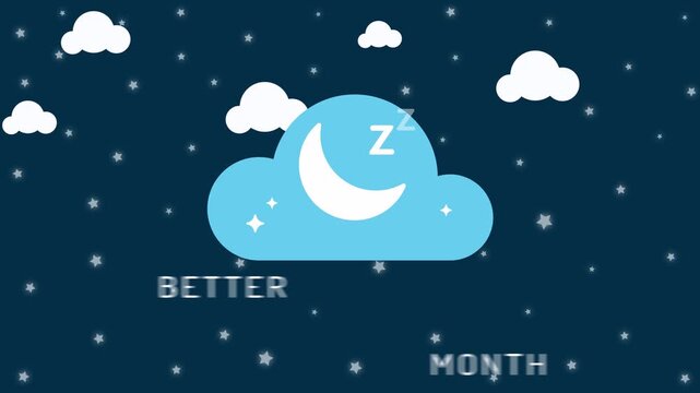 Template video for Better Sleep Month observed every year in May. 