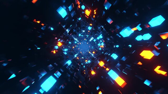 Animated abstract tunnel