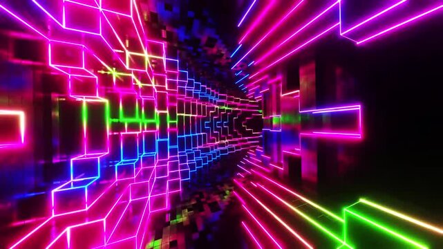 Animated abstract tunnel