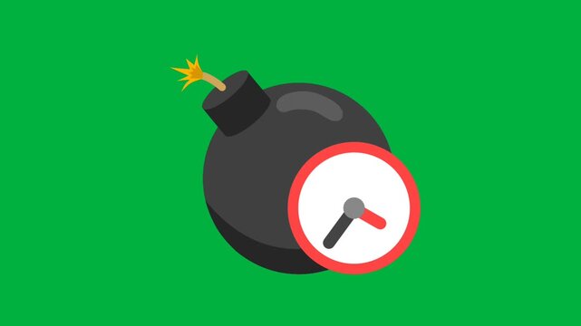 boom concept motion animation with time