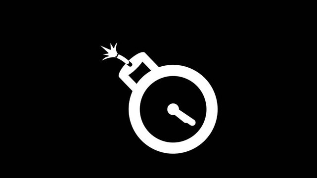 boom concept motion animation with time