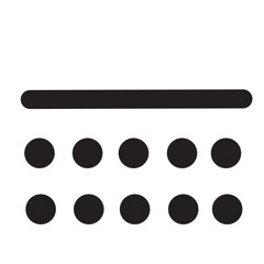 Fototapeta premium Grid of dots logo suitable for tech, AI, or network brands emphasizing connectivity, data points, and modular design.