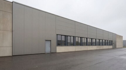 Obraz premium Modern industrial warehouse exterior