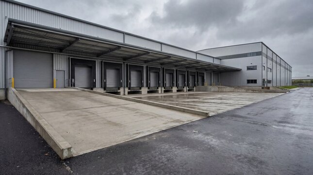 Warehouse loading docks exterior