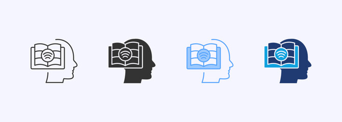 Fototapeta premium Learning Icon Set Color Multiple Style Collection Element For Design