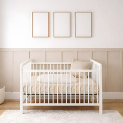 Kids Room Frame Mockups on Light Neutral Walls