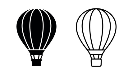 Obraz premium Hot Air Balloon Vector Collection featuring a variety of colorful balloons with different patterns, perfectly isolated on a transparent background for easy layering in travel and adventure designs.