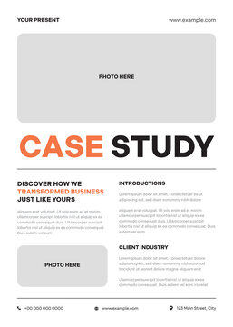 Orange And Black Case Study Flyer