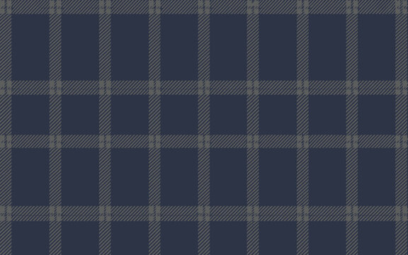 Seamless navy blue and gray plaid pattern texture fabric design