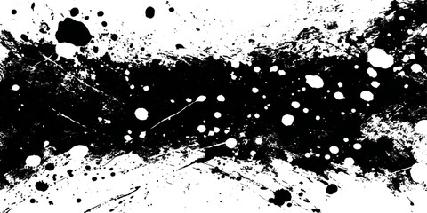 Textured grunge brush stroke shape background. vector dirty paint splatters vintage distress effects and artistic design.