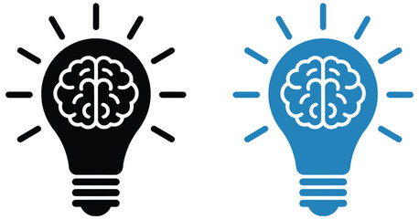 Innovation and inspiration visual set combining silhouette and flat elements of concept indicators and cognitive processes, vector illustrations for creative strategy, innovation management, idea  © Mizu Ahmed 1