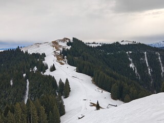 snow covered mountains