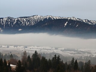 fog over the mountains