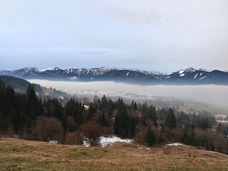 fog over the mountains