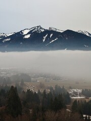 fog over the mountains