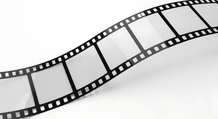 A film reel on a white background