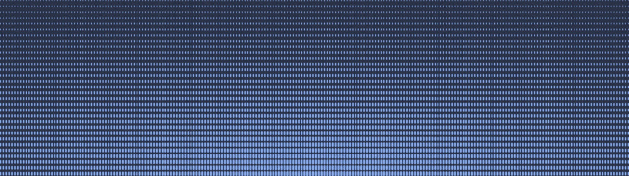 Dash grid halftone pattern growth structure ultra wide 32:9 aspect ratio deep blue vector conceptual abstract background. Dashed surface half tone ultrawide format futuristic technology design element