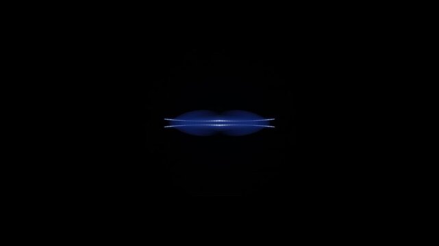 A minimalist composition featuring a predominantly black background with a subtle white horizontal line separating the top and bottom sections