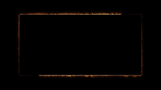 Glowing neon rectangle frame animation. live streaming neon frame animation. Bright neon light, illuminated rectangle frame concept. 4k stock video.