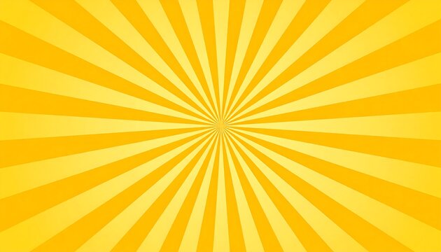 Sunny yellow burst rays emanate from a central point, radiating outward in an eye-catching pattern