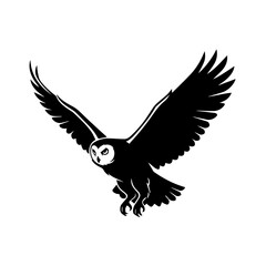 Obraz premium Majestic black eagle soaring through the sky with outstretched wings