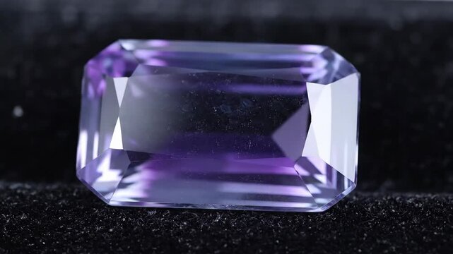 Octagonal Iolite Gemstone with Violet Pleochroism