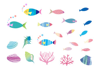 Obraz premium 海のカットイラスト