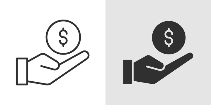 Loan Icon representing financial lending, credit management, bank loans, borrowing, and business or personal financing.