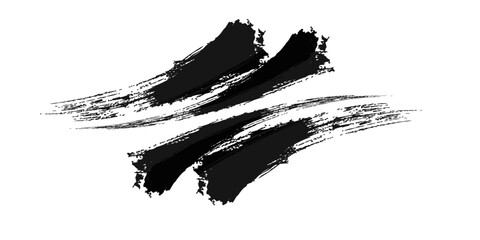 Naklejka premium Black and white art grunge, Vector brush Stroke, grungepaint element, grunge texture overlay background. Monochrome grunge texture. Eps10