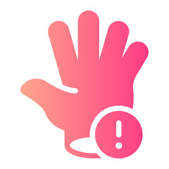 Obraz premium warning gradient icon