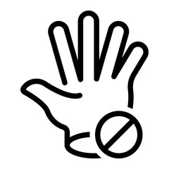 Obraz premium block line icon