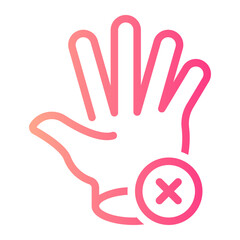 Fototapeta premium delete gradient icon