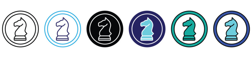 Strategic Knight Chess Piece Flat Vector