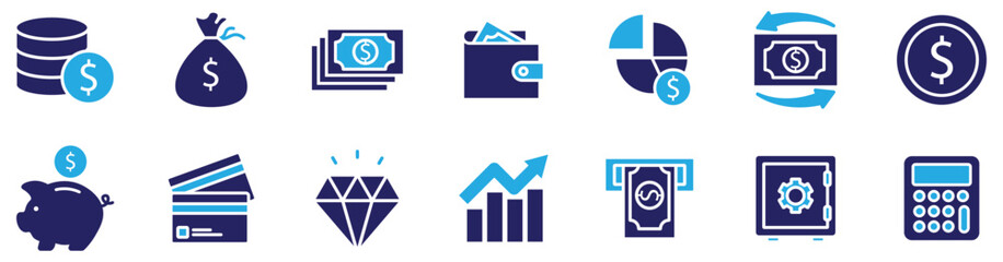 Modern Finance and Economy Editable Stroke Icons