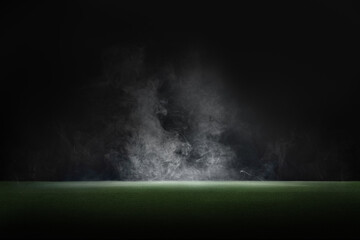  textured soccer game field with isolated, free copy space background - stadium center, midfield