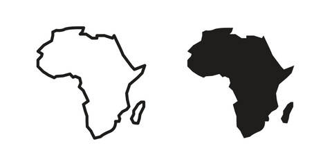 Earth africa icon symbol vector illustration on white background. Flat design. © jota