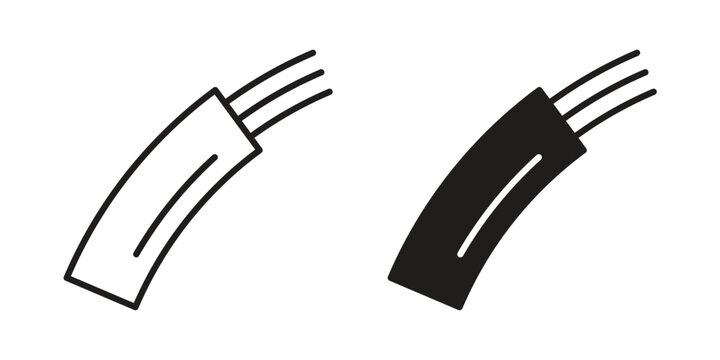 Electric cable icon symbol vector illustration on white background. Flat design.