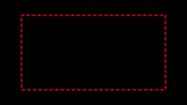 Abstract rectangle frame animation with glowing edges and smooth motion. Futuristic and vibrant neon rectangle creating a modern digital visual, High quality 4K animation with continuous loop.