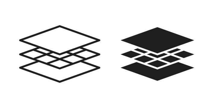 Land layers icon symbol vector illustration on white background. Flat design.