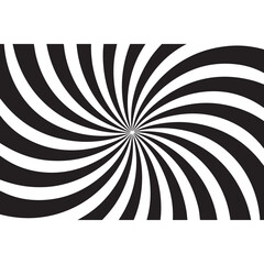 Hypnotic black and white swirl pattern twisting inward in abstract design