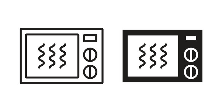 Microwave icon symbol vector illustration on white background. Flat design.