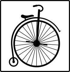 Fototapeta premium Vintage penny farthing bicycle silhouette