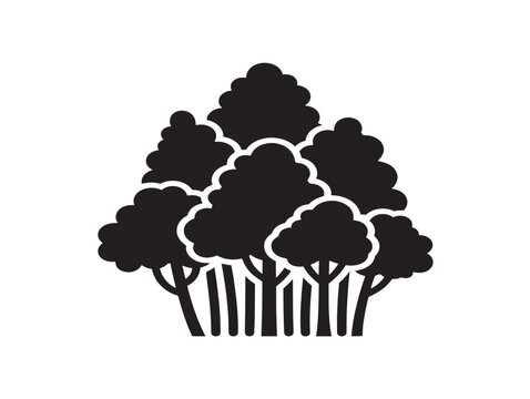 Green eco nature trees silhouette collection for stunning environmental themes